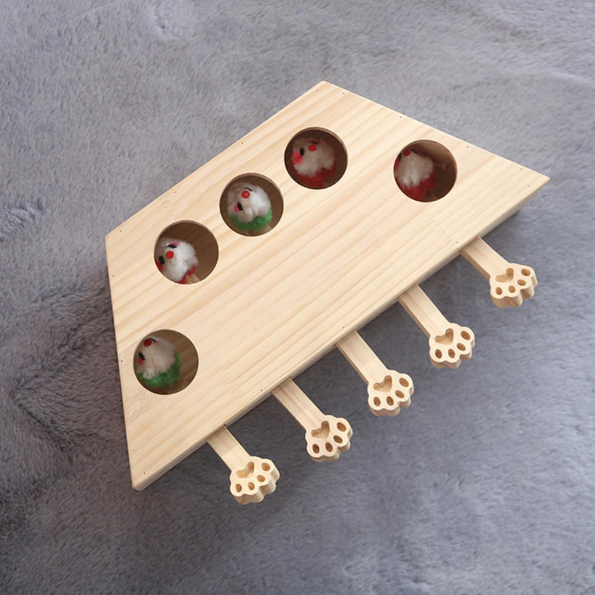 Lustiges Katzenspielzeug mit Fünf Löchern Verbessert Interaktivität und Leicht zu Verstauen für Spielerisches Kätzchen Jagdspiel zu Hause