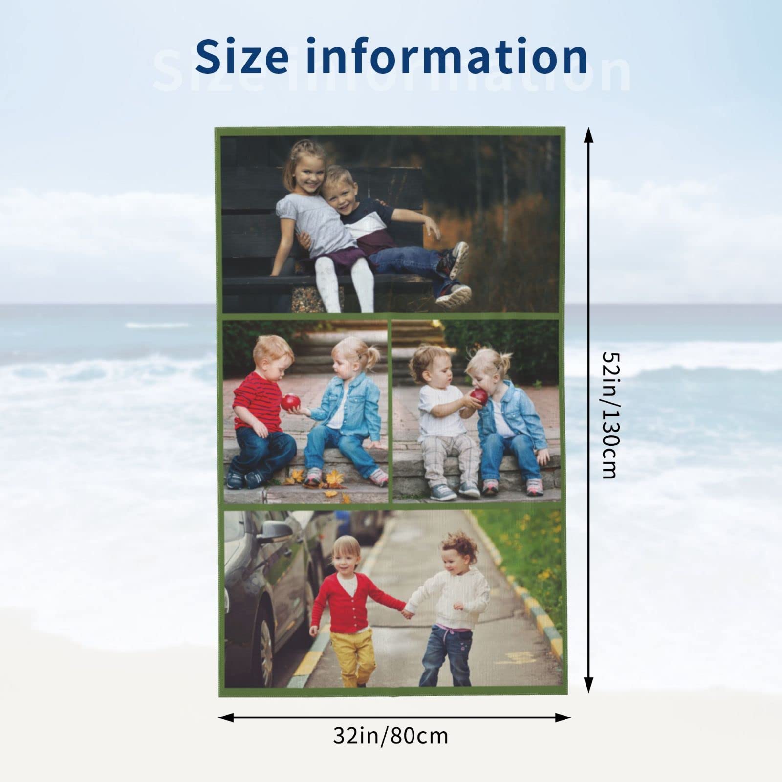 Asciugamano Personalizzato Con Foto - Telo Mare Microfibra, Asciugatura Rapida, Regalo Per Spiaggia E Bagno - Foto 5