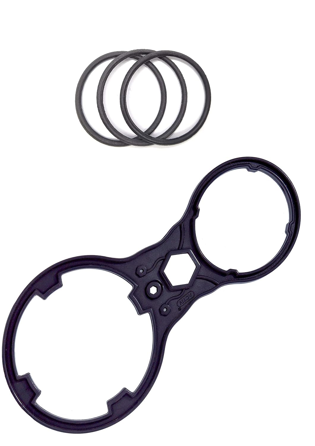 BIOWAY 10'' Bowl O Ring Combo 3PCS with Spanner/Wrench Suitable with Most of PRE Filter Bowl HOUSING (7)