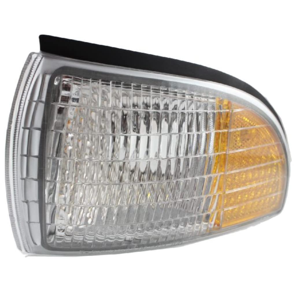 For Chevy Caprice 1991 92 93 94 95 1996 Turn Signal/Corner Light Driver and Passenger Side | Pair | Front | Clear & Amber Lens | GM2520120, GM2521120 | 5976555, 5976556