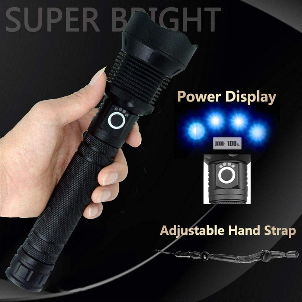 Flashlight 10000 lumenów XHP70 Most Powerful Zoomable LED USB Rechargeable Tactical Flashlight