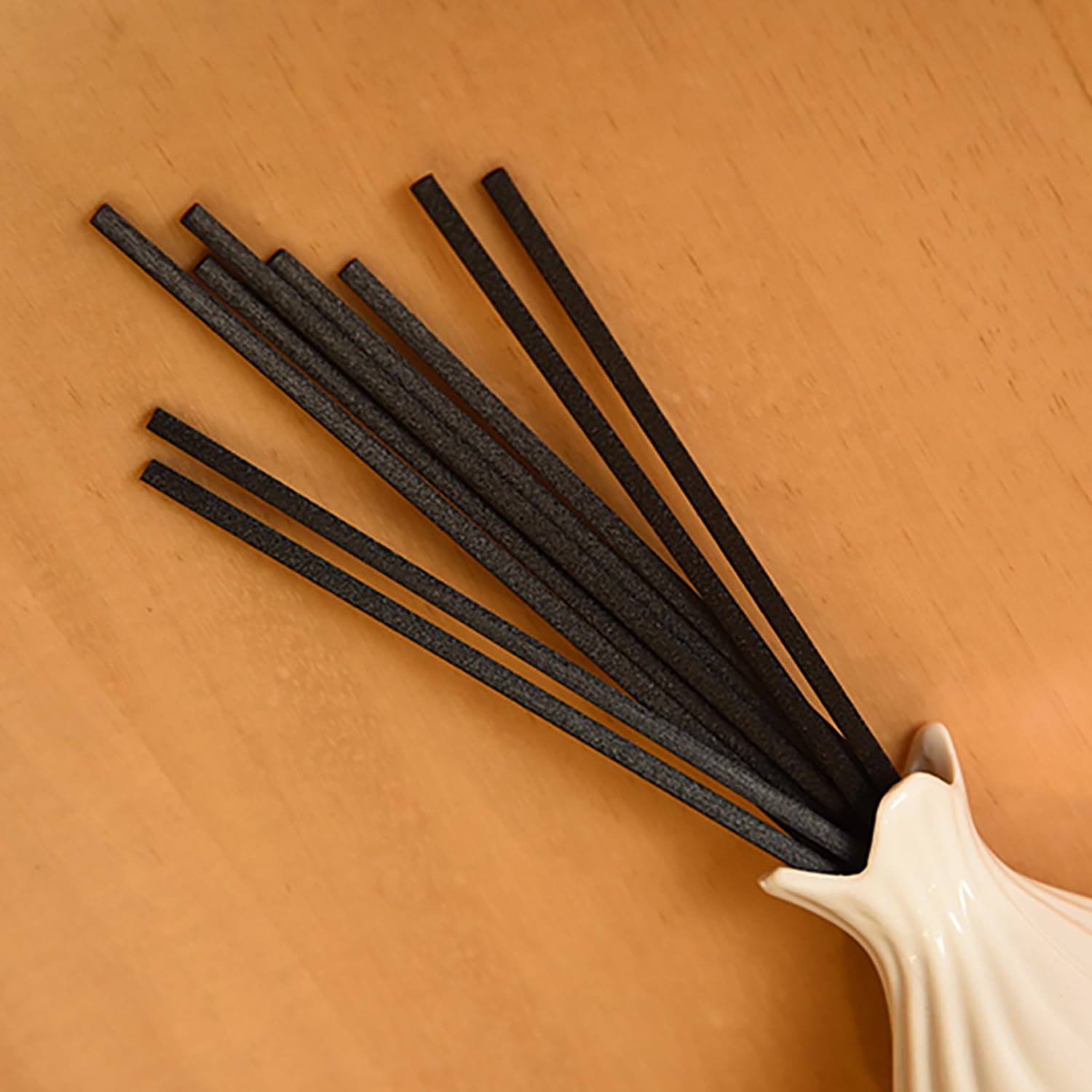 50 Piezas de Varillas Difusoras de Ratan para Ambientador， Varillas difusoras de lámina(Negro)
