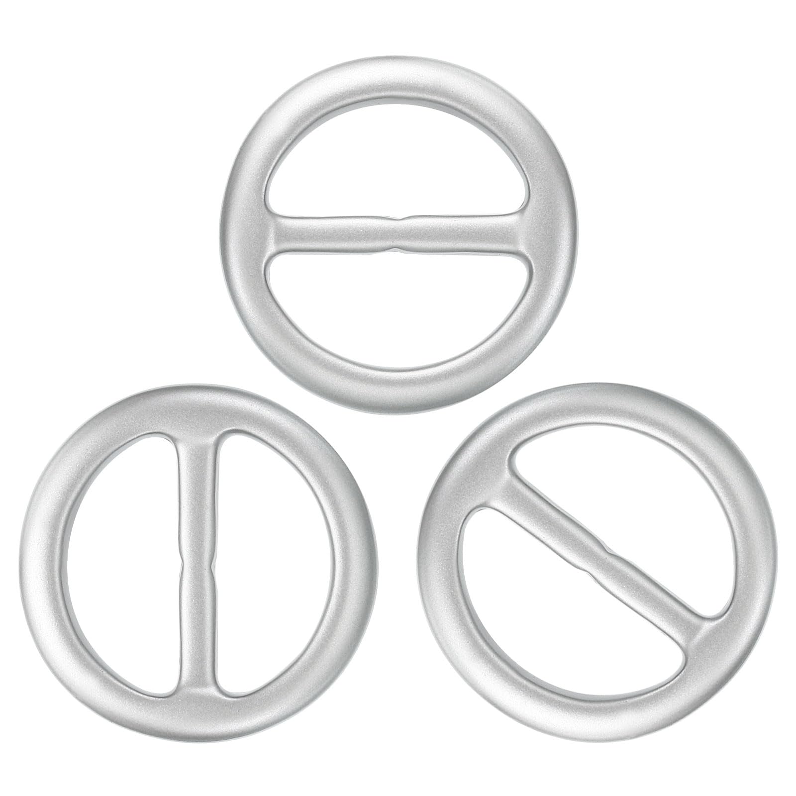 PATIKIL 1.4inch Resin Scarf Ring Clip, 8Pcs Circle Round Scarf Ring Buckles for Woman Silk Scarf Loose T-shirt, Decoration, Silver