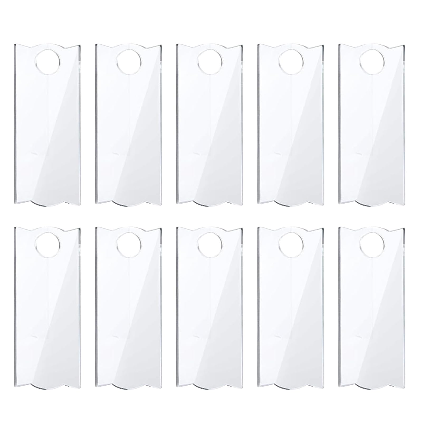 Kalttoy Of 10 Individualized Acrylic Cup Nameplates Acrylic Name Labels Easy to Clean Nameplates Multifunctional
