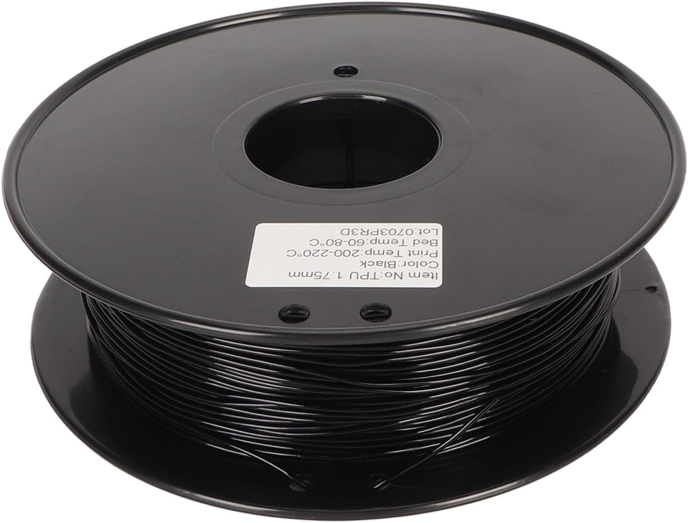 Acouto TPU Filament 1.75mm Black 95A Flexible 3D Printer Filament Fast Printing, TPU 1.75mm 95A Flexible High Speed 8kg .8lb Clog 3D Printer Most, Industrial (Black)