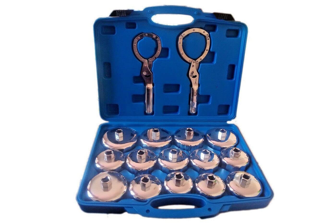 TANIASHOP Kit Chiavi a Tazza per Filtro Olio 16pz boccole rimozione Filtro Motore Auto Set di Strumenti di rimozione con Custodia