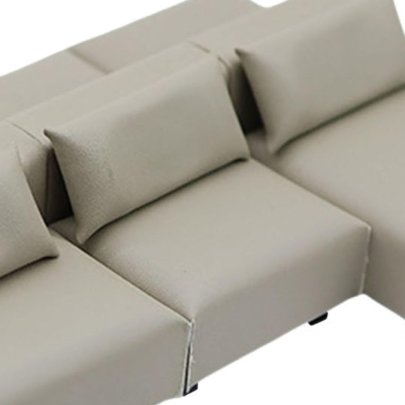 harayaa Sofá Miniatura para Casa de Muñecas, Sofá Moderno para Casa de Muñecas, Juguete de Juego de Imitación, Micromuebles, Cojín Artificial, Fabricado, S 2 Rows Gray