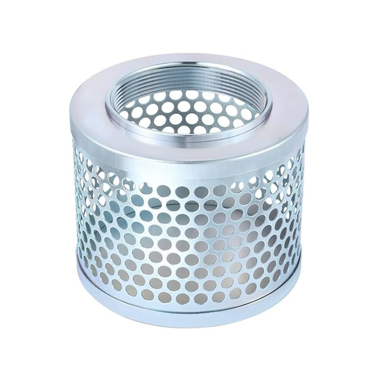 Filtro resistente per pompe a foro rotondo per pompe a cestello per sistemi di pompe impedisce l'ingresso di detriti Filtro in acciaio placcato al carbonio