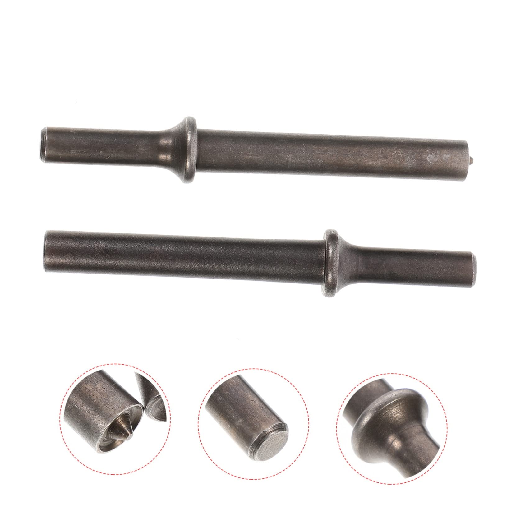 Mobestech Marteau Pneumatique à Rivets en Fer Noir, Tête Demi-Creuse et Pleine, Lot de 2 Pièces Résistant à L'Usure pour Travaux de Couverture