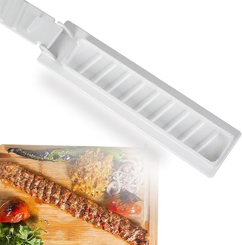 Miniatura 3 de Molde de prensa de kebab mejorado de 2 piezas, prensa fácil de hacer kabab, máquina para hacer Kabob de plástico grueso, molde manual turco para