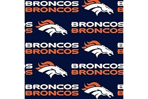 Denver Broncos Solid Blue Cotton Fabric - 1 Yard