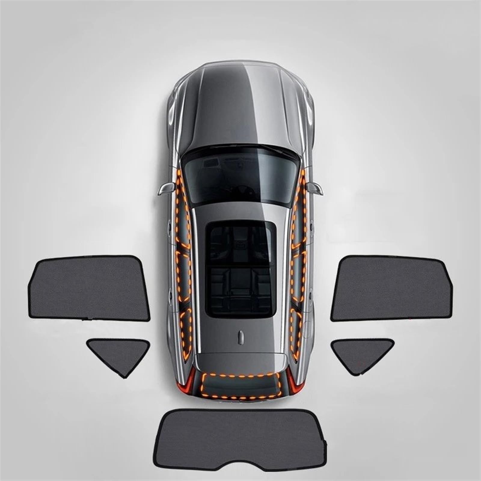 Parasol Coche para Serie 5 para F10 2009 2010 2011 2012 2013 2014 2015 2016 2017 Parasol Ventana Coche Protección UV Cortina Automática Parasol Visera Malla Red Coche Sombrilla(5Pcs No Front)