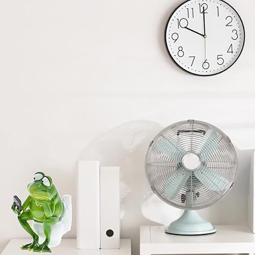 Miniatura 8 de Divertida figura de rana sentada en el inodoro, estatua de escultura de rana pensadora, ranas de mascota, animales, manualidades de resina, figuras