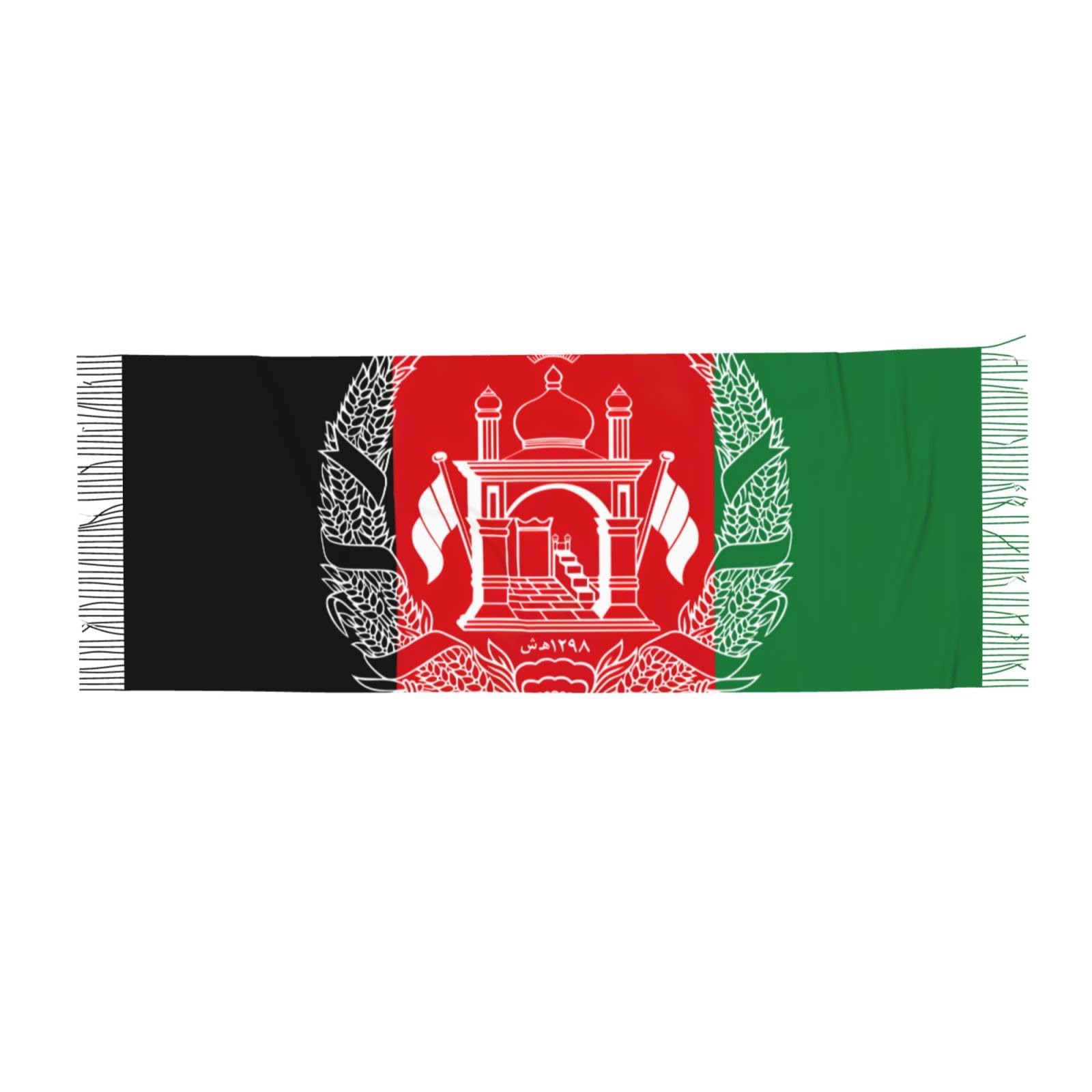 DUWAA Flag Of Afghanistan Print Women'S Scarves Soft Shawls And Wraps Soft Cashmere Feel Scarfs For Women And Men