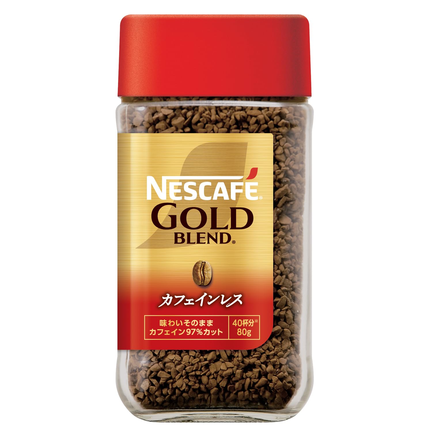 ネスカフェ ゴールドブレンド カフェインレス 80g【 40杯分 】【 瓶 】【 ブラックコーヒー 】【 インスタント 】商品画像