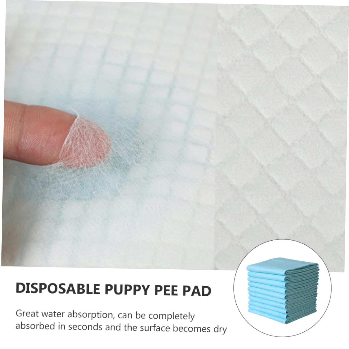Traverse Monouso per Cuccioli 10 Pezzi Blu Doppio Strato | Tessuto Non Tessuto, Assorbente Usa e Getta, per Pet, Adatto a Periodo Mestruale