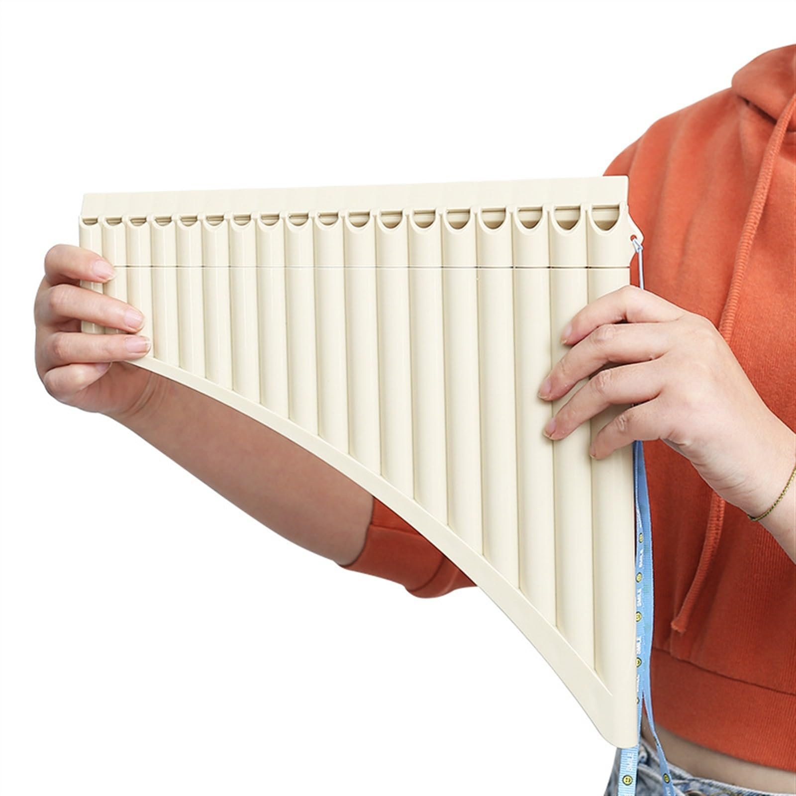 Narodowy Instrument Muzyczny Flet Pana Dla Początkujących Do Nauki 18 Piszczałek W Tonacji C Łatwy Do Nauczenia Się Fletu Pana (Color : Beige)