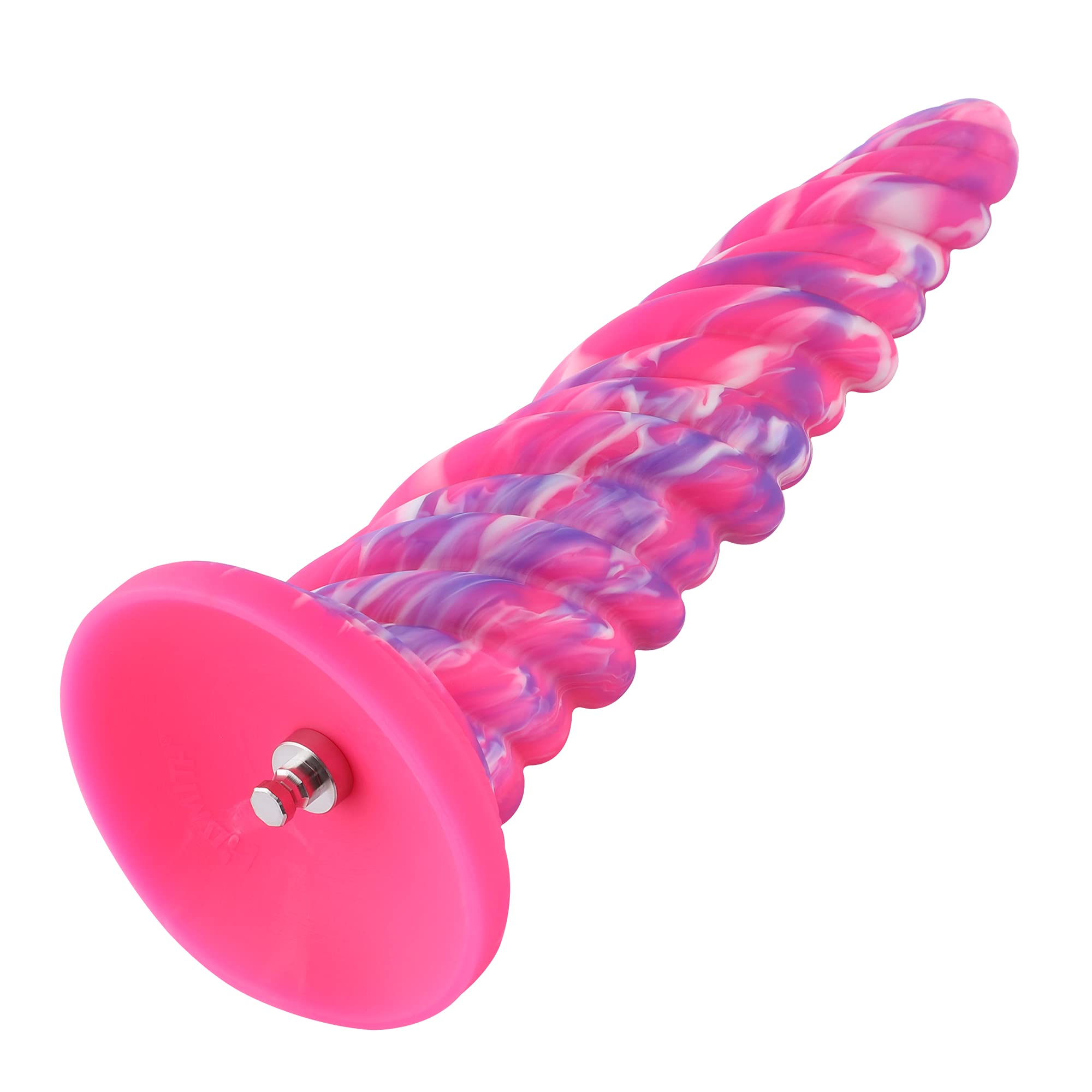 Hismith  with KlicLok System for Premium Sex Machine, 9.06" Insertable Length, Max Circumference 7.36", Anal Sex Toy: 10.12" Silicone Spiral Dildo