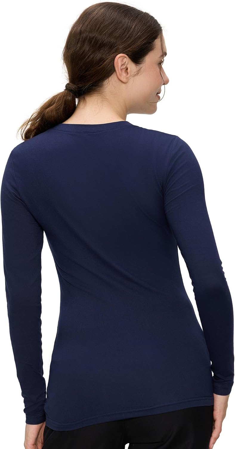 COZYFIT Women’s Underscrub Tee Comfort V-Neck Long Sleeve Undershirt with Soft & Easy Care Fabric - Image 5