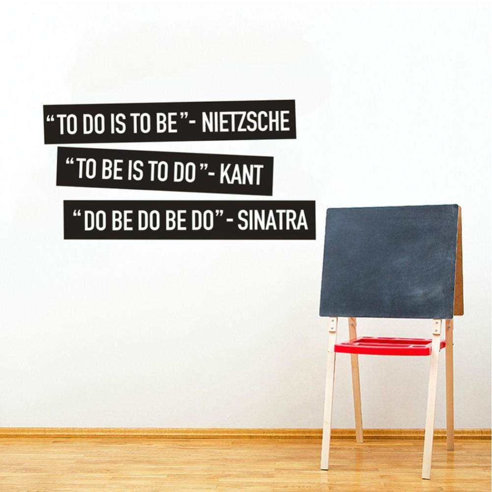 RZDY Philosophy Saying Wall Vinyl Sticker To Do Is To Be Wall Decals Classroom Office Interior Decoration Wall Art 57x29cm