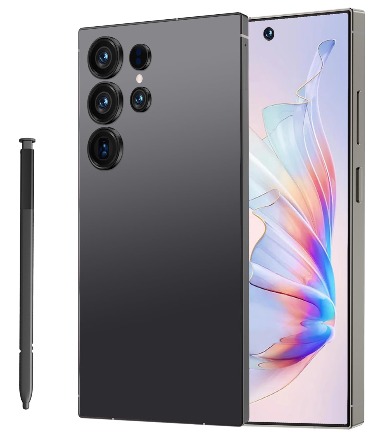 I26 Ultra Unlocked Cell Phone,12+512GB 5G Unlocked Phone, 6.99" HD Screen Smartphone Built in Pen Android 14 Battery 7000mAh, Dual SIM/Face ID/Fingerprint Lock/GPS (Black)