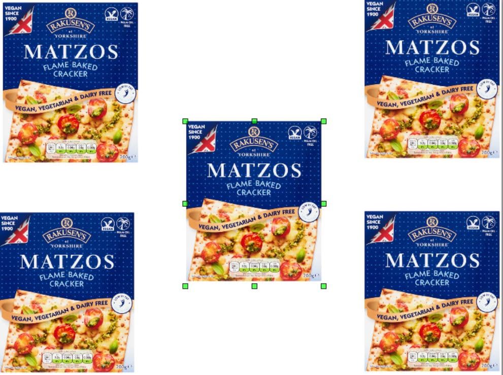 Traditional Matzos 5 x 200g Special flame-baking process creates light crispy crackers with a subtle toasted flavour that complements any topping
