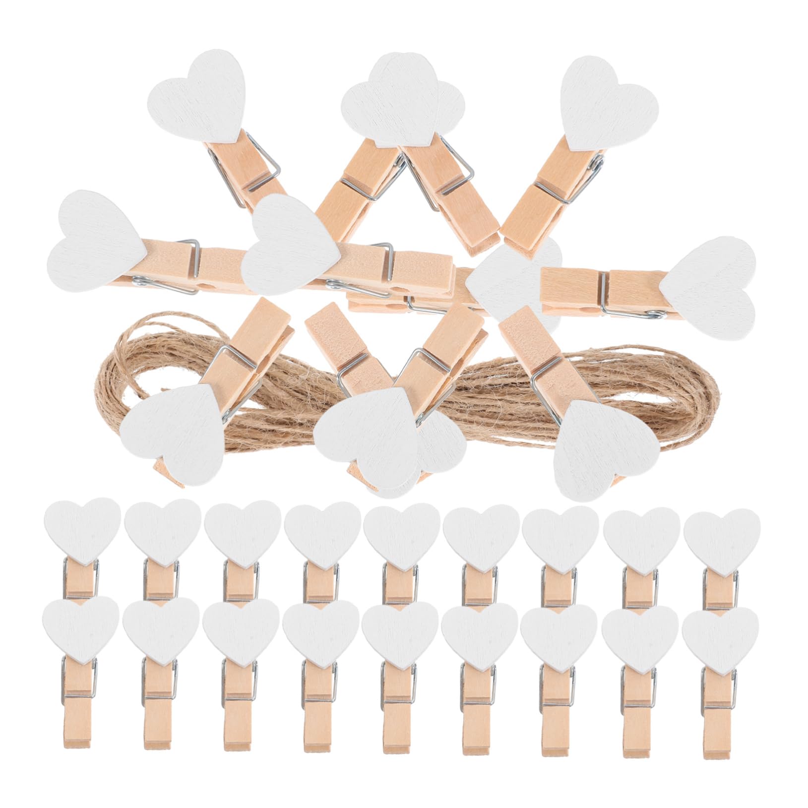ABOOFAN 4 Juegos Alfiler para Colgar Papel Fotográfico Pinzas De Madera Mini Pin De Ropa Pinzas De Ropa para Manualidades Clips De Madera para Fotos Clip De Pinza De Ropa Cuerda De
