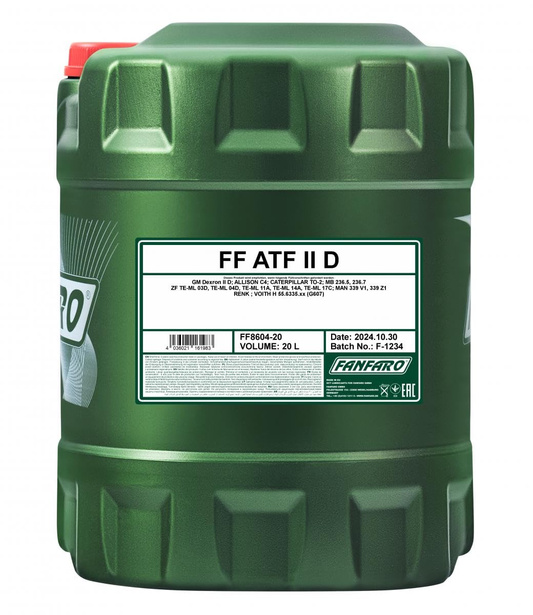 1 x 20 l FANFARO ATF DII / olio servo rosso GM Dexron II