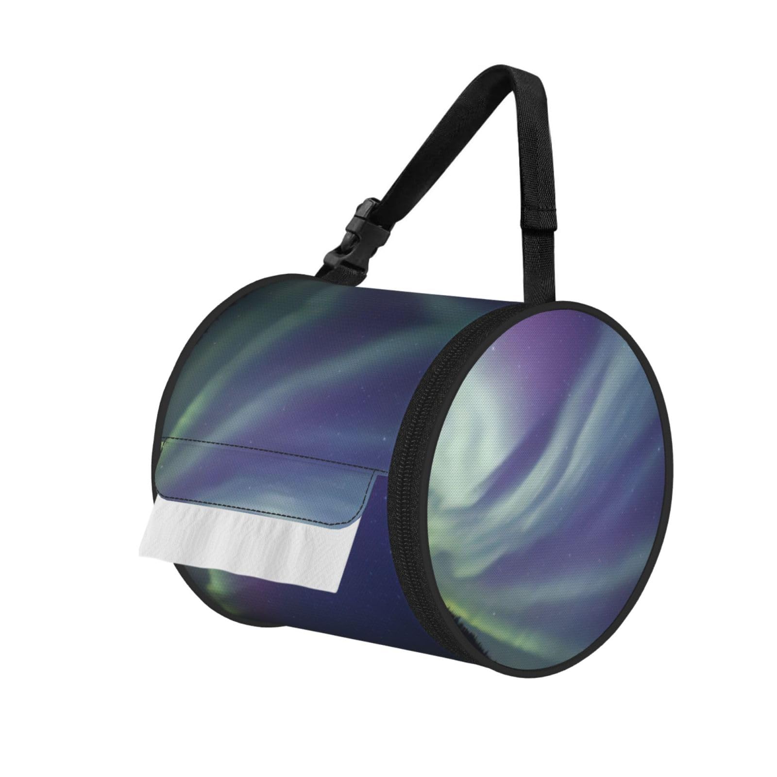 Aurora Print Fashion Tissues Organizer Box, Hanging Tissue Holder For Purse Coins For Car Office Daily Outing