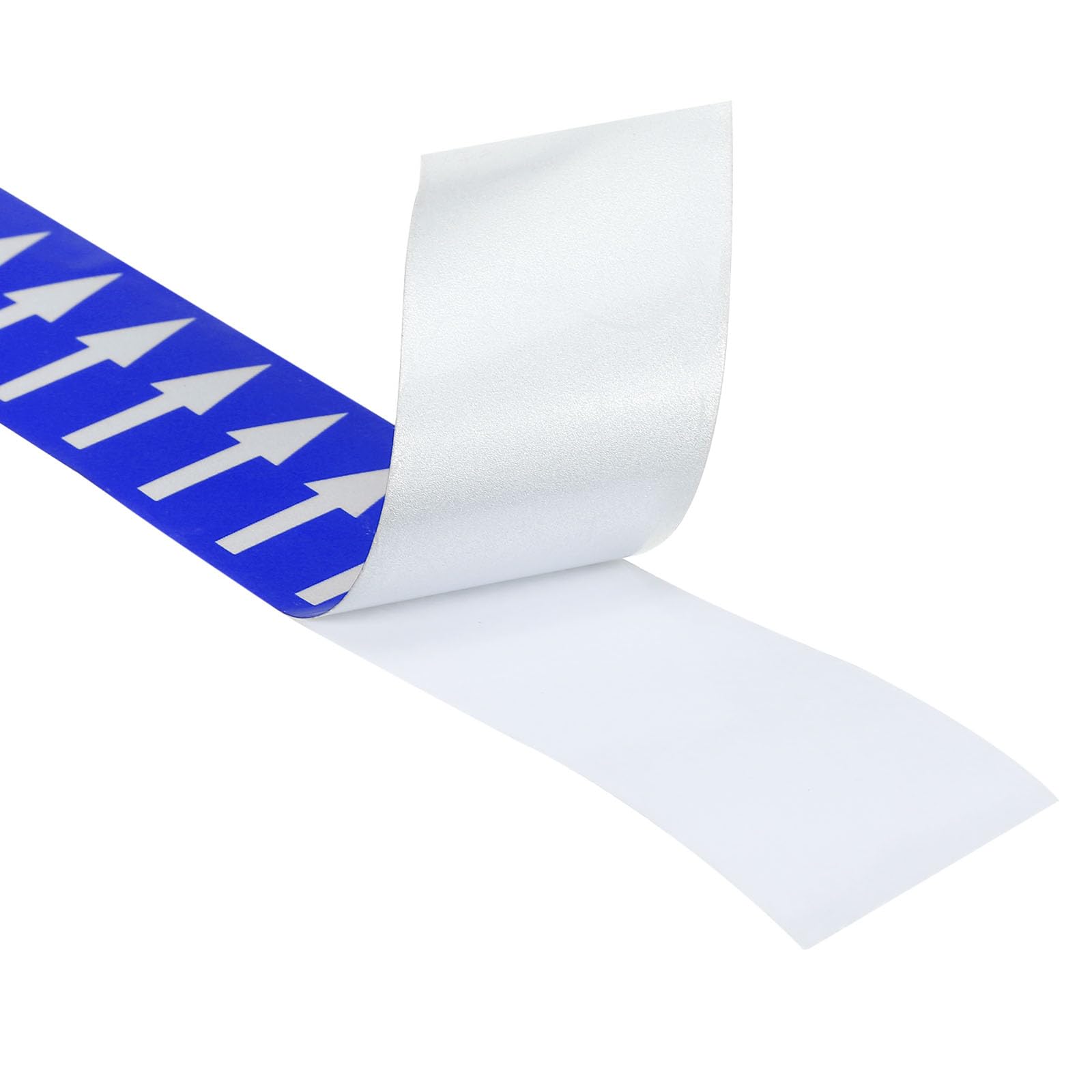 PATIKIL 3cmx20m Richtungspfeil Klebeband, 1 Rolle Polyethylen Blau Etiketten mit Weiß Pfeil Band Wasserdicht Selbstklebend Rohrleitungsrichtung Markierung für Fließrichtung Gasrichtung