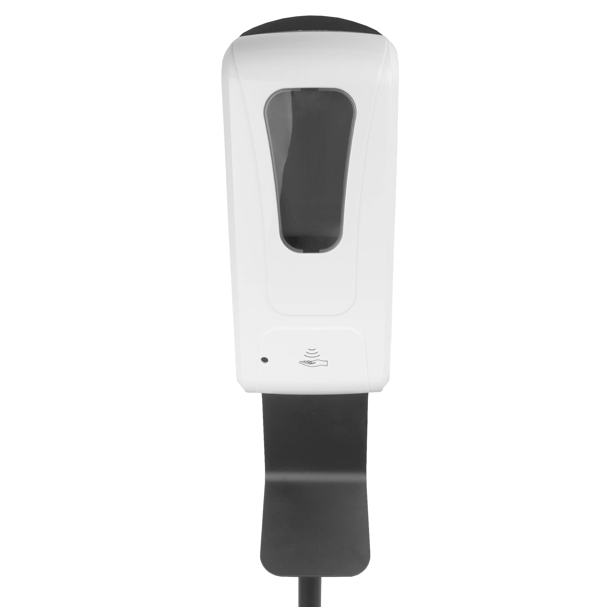 Distributeur automatique de désinfectant pour les mains avec support au sol, capteur sans contact activé mains libres, hauteur réglable, distributeur de savon rechargeable avec support, école