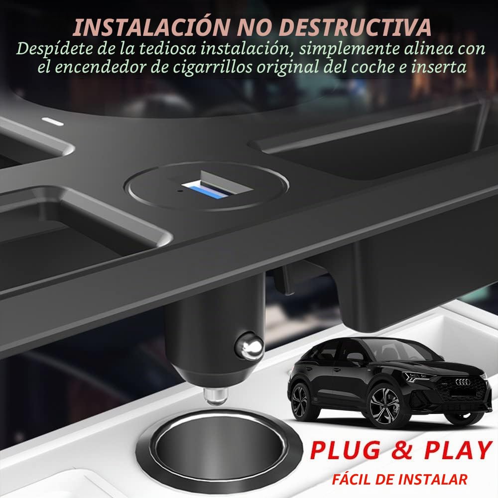 Cargador Inalámbrico para Audi Q3 2019-2022/Q3 Sportback 2020-2022 Consola Central Panel, Carga Rápida Auto Teléfono Regalo para Propietarios de Audi