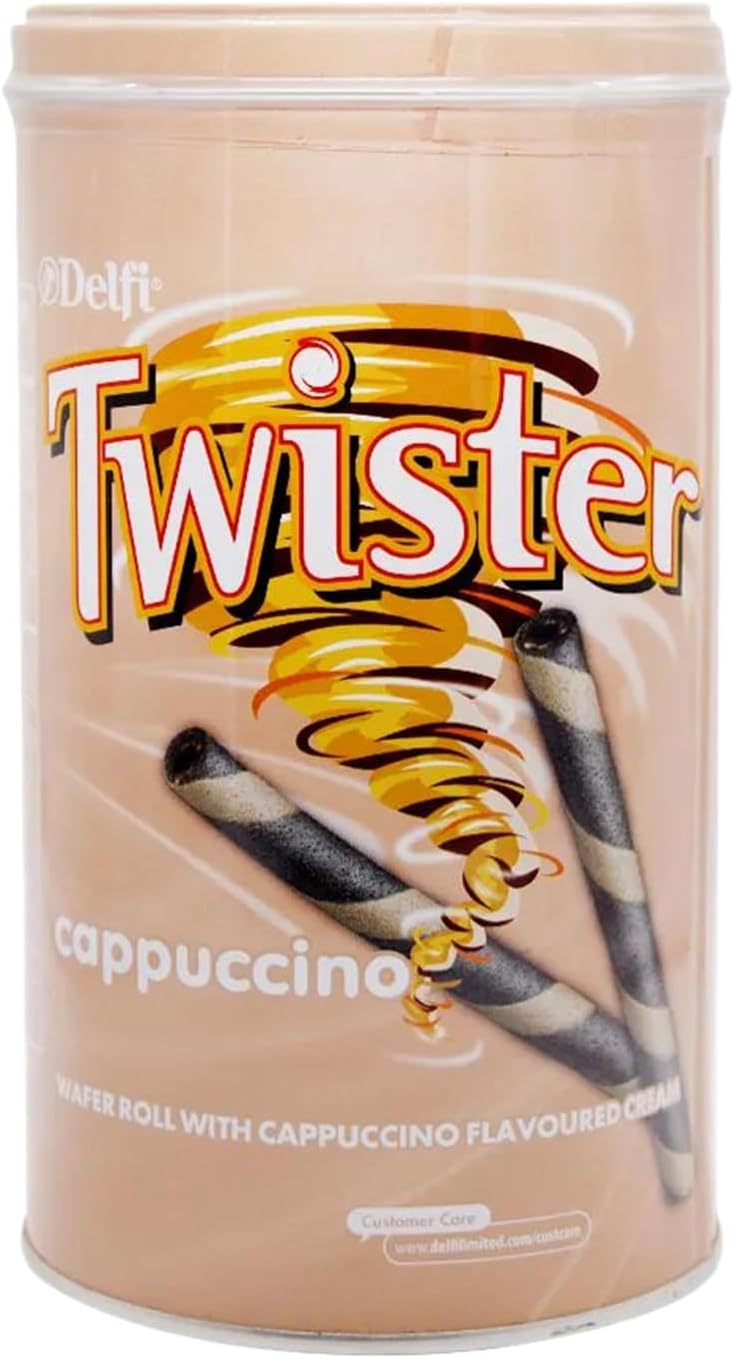 Delfi Twister Cappuccino Cream Covered With Crispy Wafers Filled With a Smooth Cappuccino Cream 320g (Malaysia)