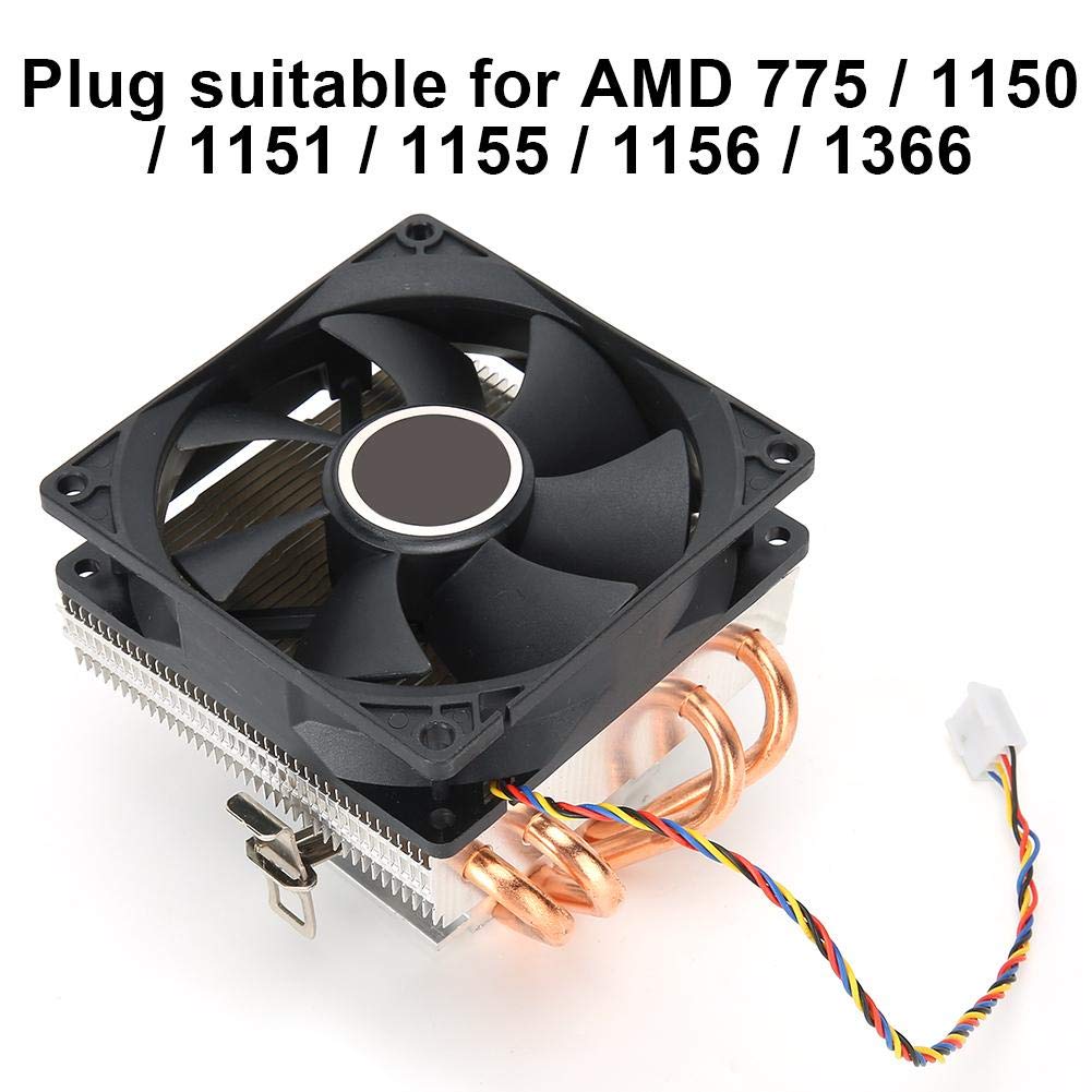 Dissipatore CPU A 4 Pin Con Ventola 800-2000 RPM, 4 Heatpipe In Ottone Per Socket 775/115x/1366