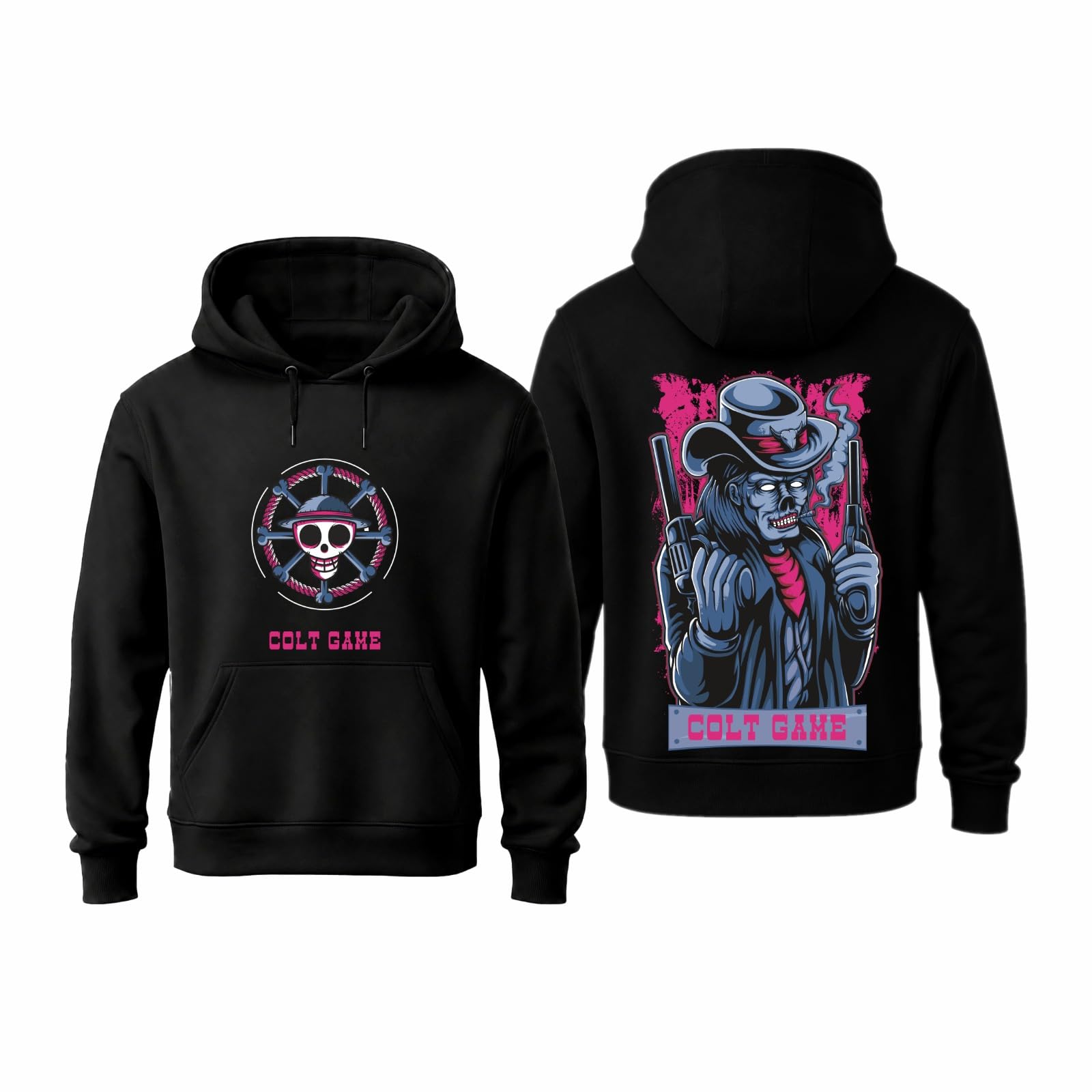 Premium Black Hoodie | COLT Game Graphic Print | 100% Cotton Unisex Hooded Sweatshirt | Every Day Casual-image-28