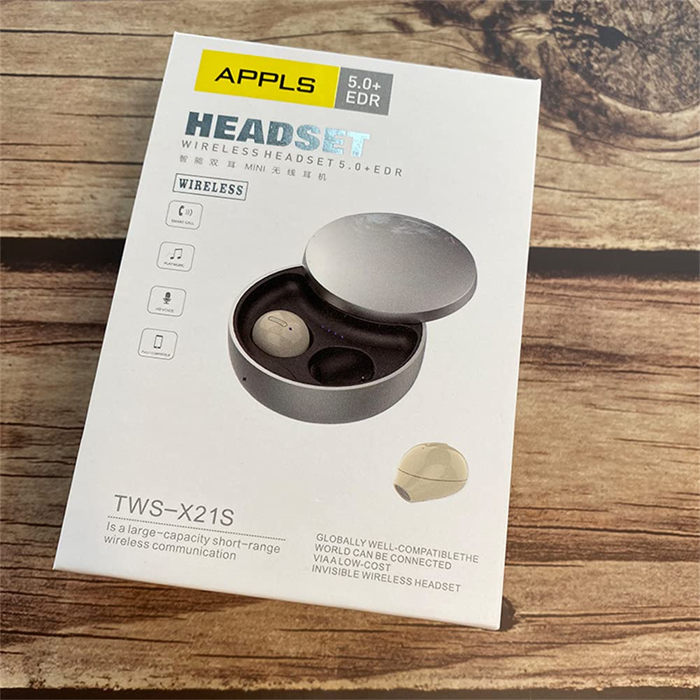 True Wireless Earbuds, Słuchawki Mini Bluetooth 5.0 w uchu z obudową ładowania, dźwięk stereo HIFI, do pracy, biura domowego,Black