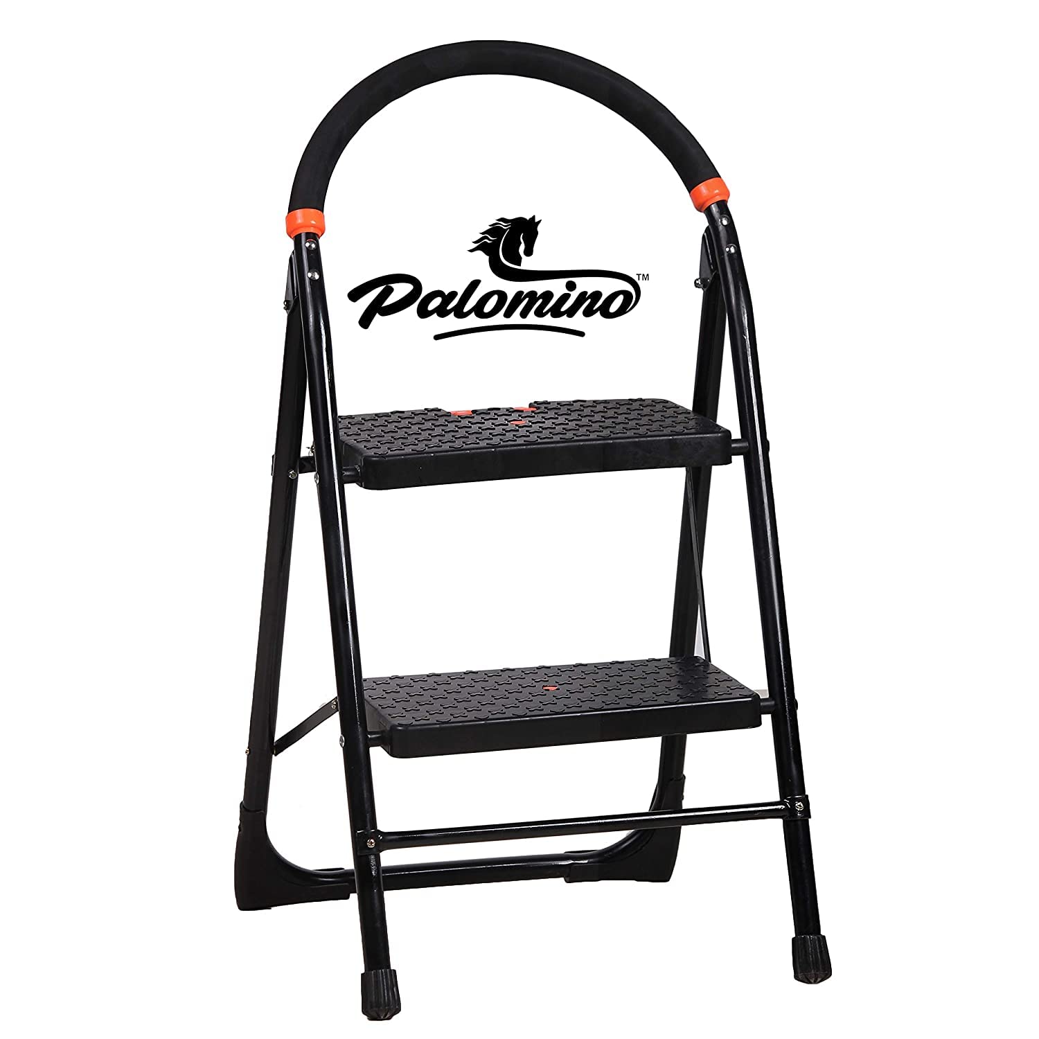 Palomino Alloy Steel Black Heavy Duty Folding 2.1 Ft Stepladders With Wide 2 Steps Ladder Sidhi (Make In India)-Black (B0BX9QW2XN) Amazon Price History, Amazon Price Tracker