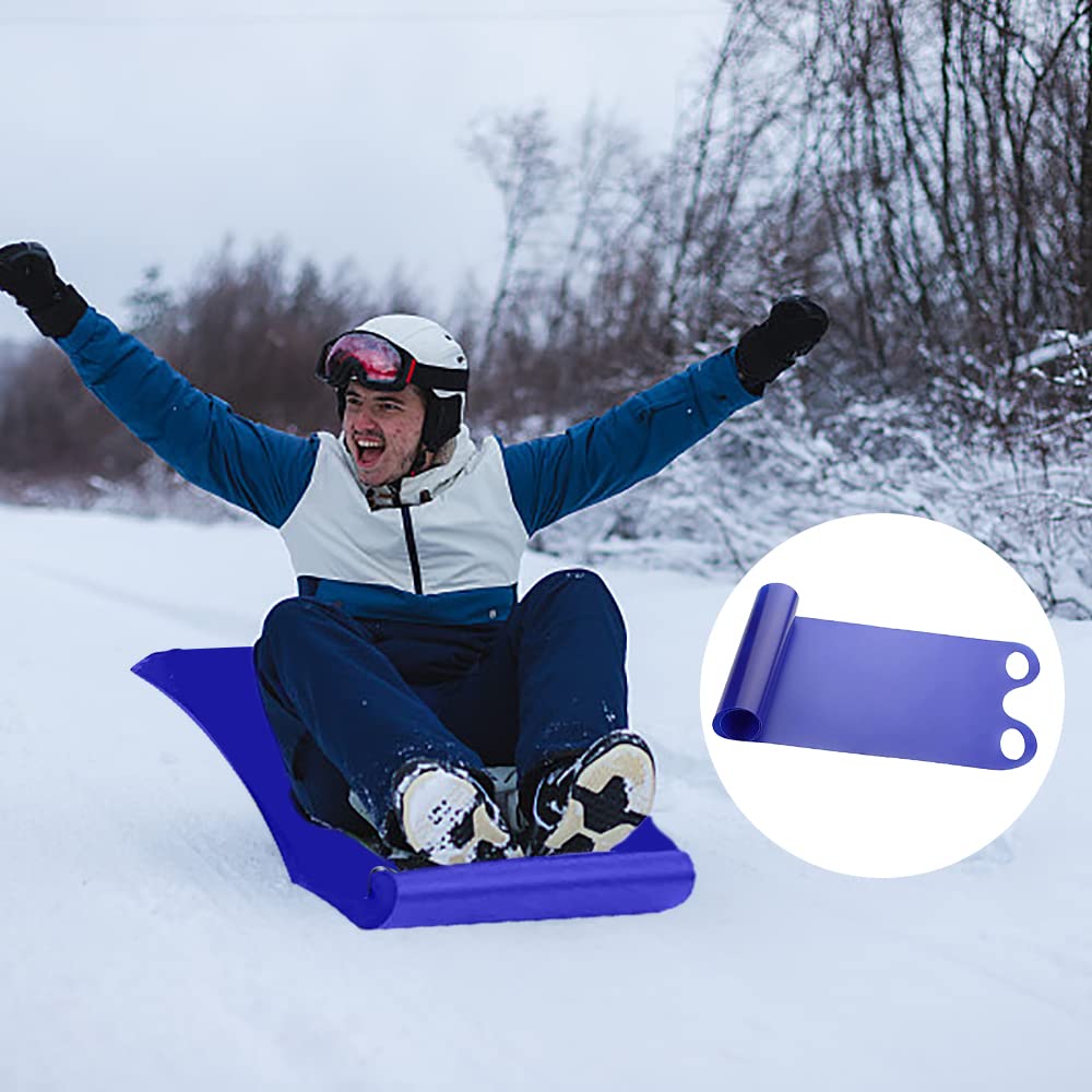 Sneeuwslee voor buiten, 4 stuks, winterbob-slee met kunststof handvat voor sneeuw, gras en zand, 4 kleuren, sneeuwslee in schijf (F