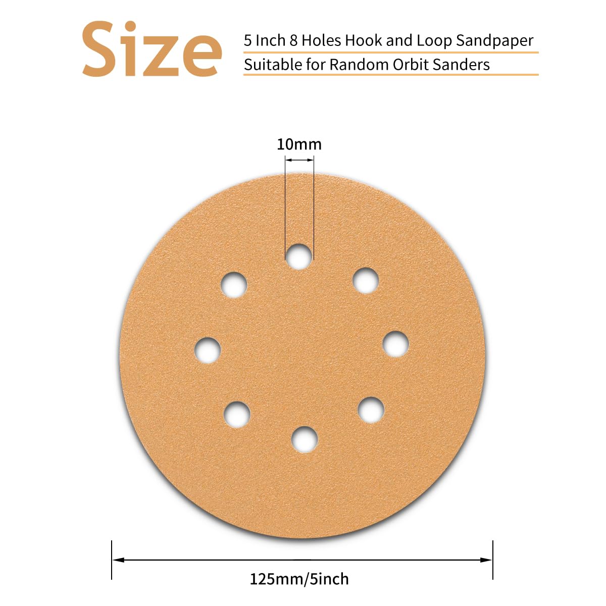 5 Inch Sanding Discs - 50 Pack 120 Grit -3 5 Inch Sanding Discs - 50 Pack 120 Grit -3