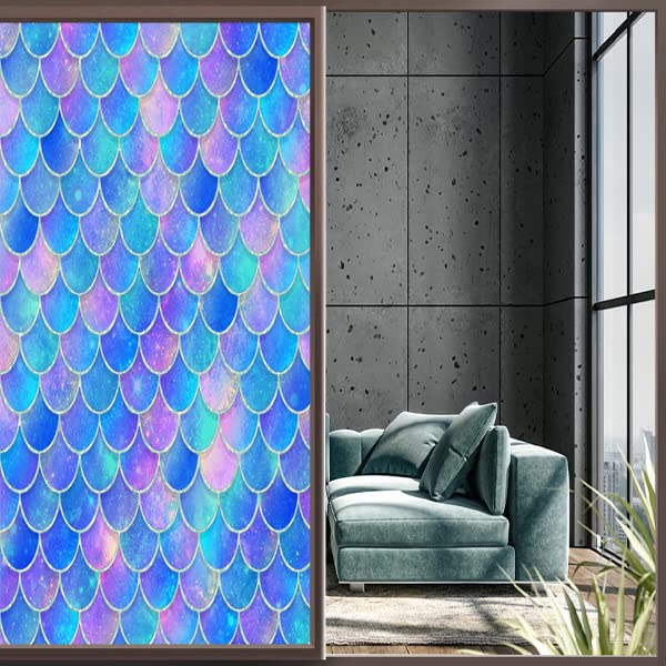 Vinilo de ventana escalas sirena colorido 35.4x78.7 pulg miniatura 4