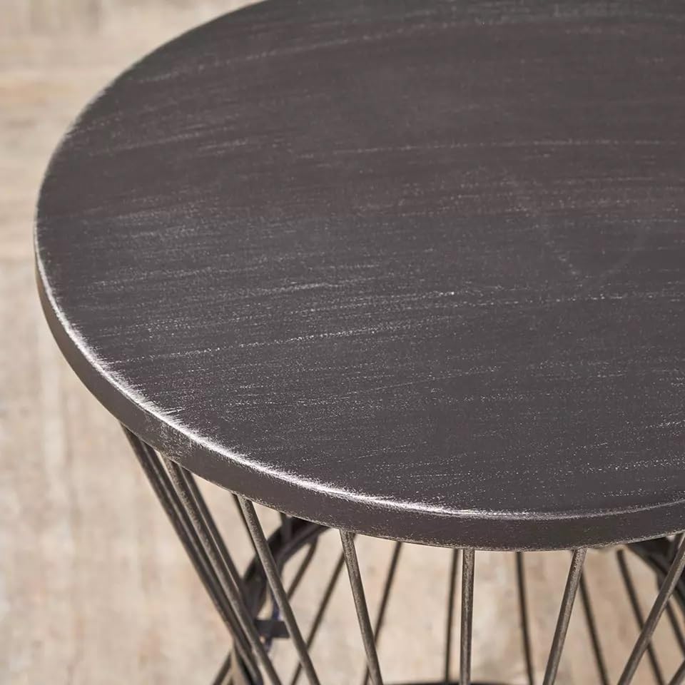 Image of Furniture for The Living Room and Office: Coffee Table, Center Table, Storage Basket, Wire Basket with Metal Top, Bedside Table, Side Table Black