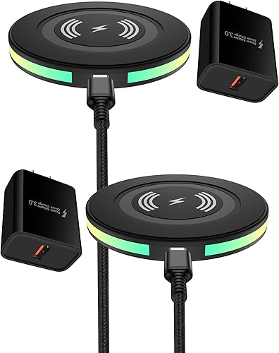 2 cargadores inalámbricos de 15 W para Google Pixel 8 Pro 7 7a 6, carga rápida sin cable para Samsung S23 ultra s23+ s22, almohadilla de carga