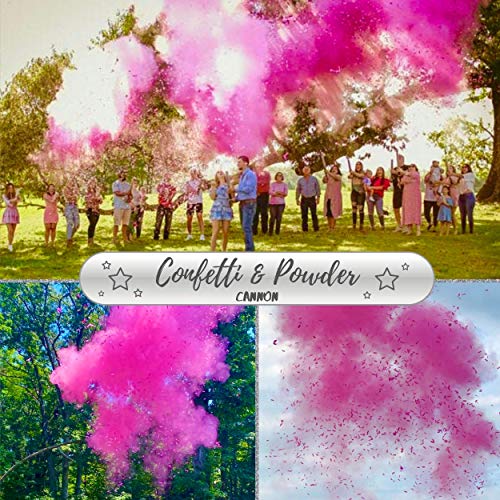 Image of Gender Reveal Confetti Powder Cannon - Pink Poppers
