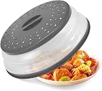 Microwave Splatter Cover,Microwave Cover for Food Fruit Drainer,BPA-Free Dishwasher Safe 10.5 inch (Grey)