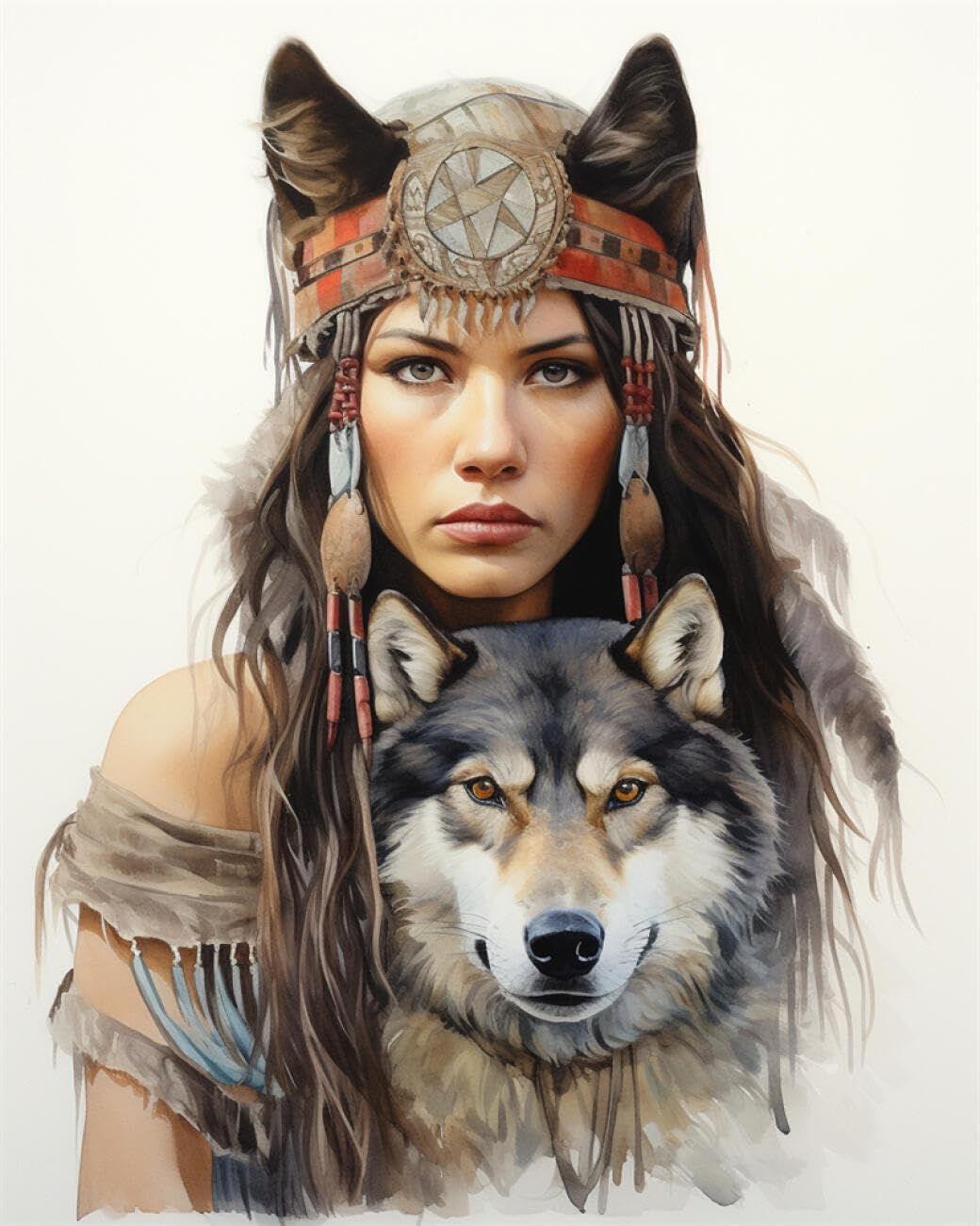 RKFLGEW Animal 14CT Cross Stitching Kit Anime Wolf DIY Embroidery for Adults Beginner Needlework Kit with Patterns Needlepoint Art 40x50cm