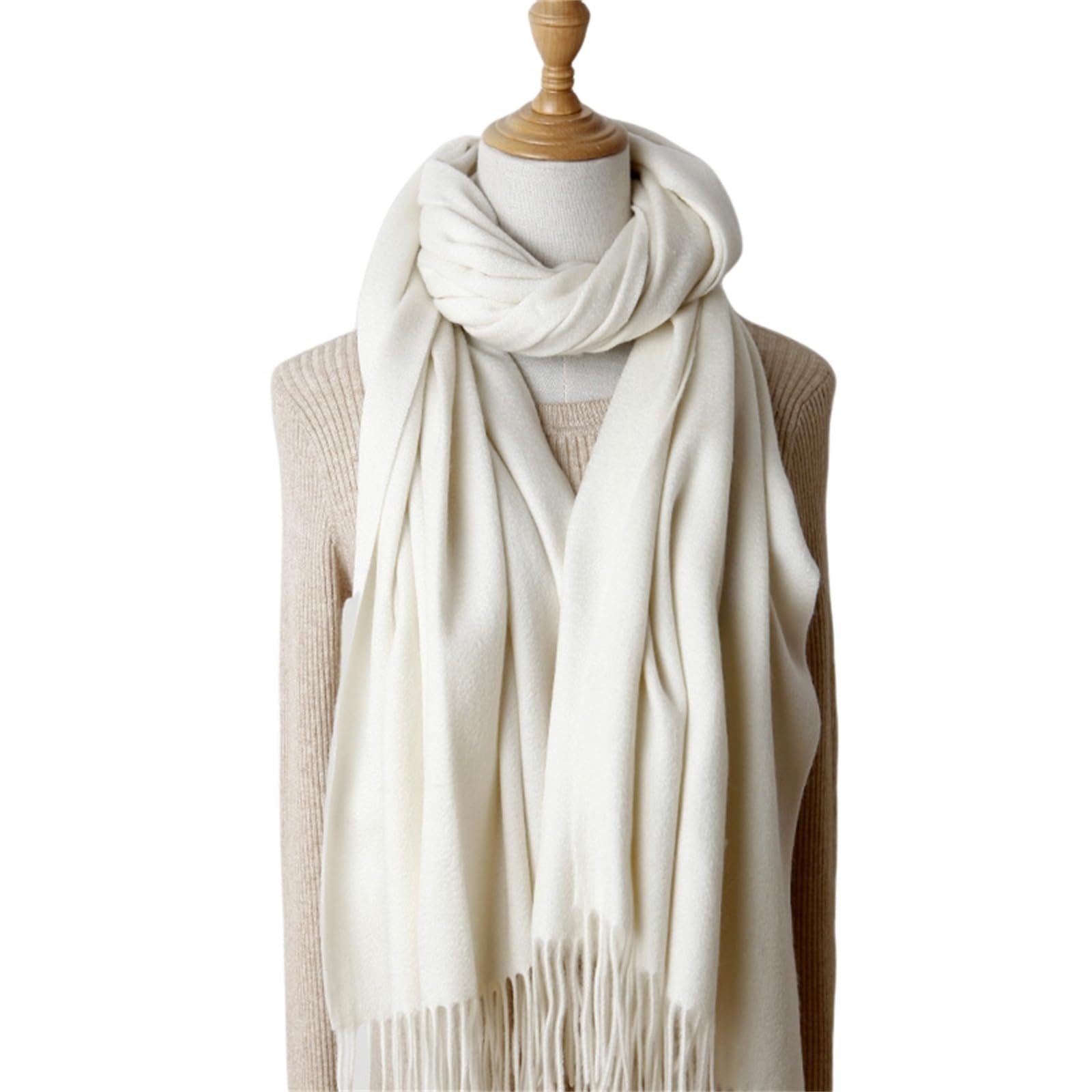 Schal Damen Herbst Und Winter Quaste Kaschmir Schal 70 * 200Cm 320G