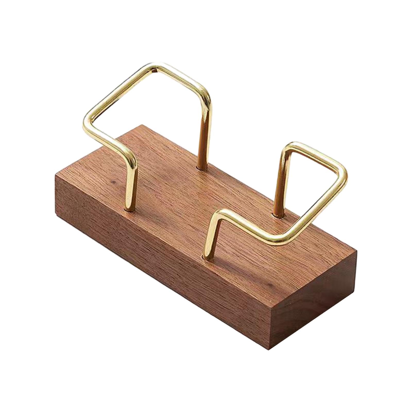 Portabiglietti Da Visita In Legno Con Cornice Metallica - Elegante Per Ufficio, Fiere E Reception - Foto 5