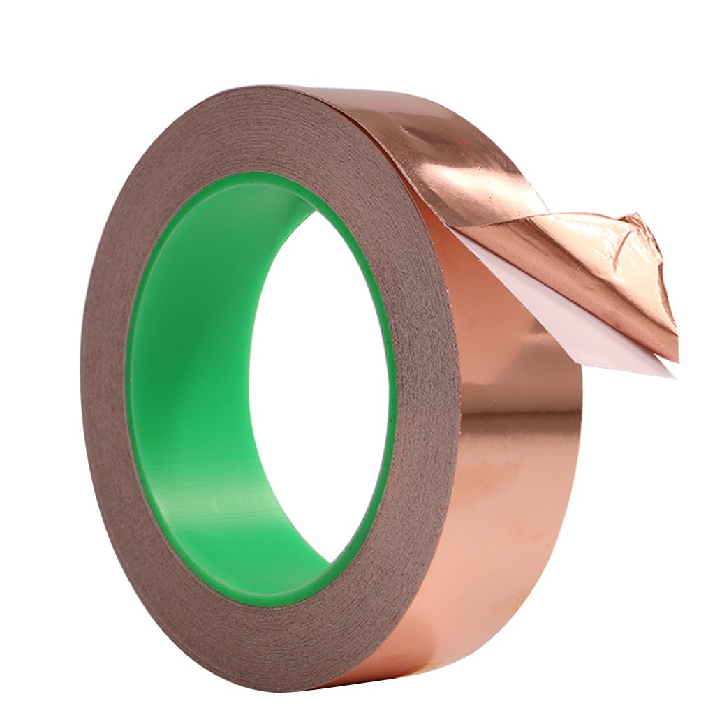 Cestval Copper Foil Tape Self Adhesive Extra Long Copper Foil Band Tape EMC Shielding Tape 20mm x 20m Double-sided Conductive Adhesive