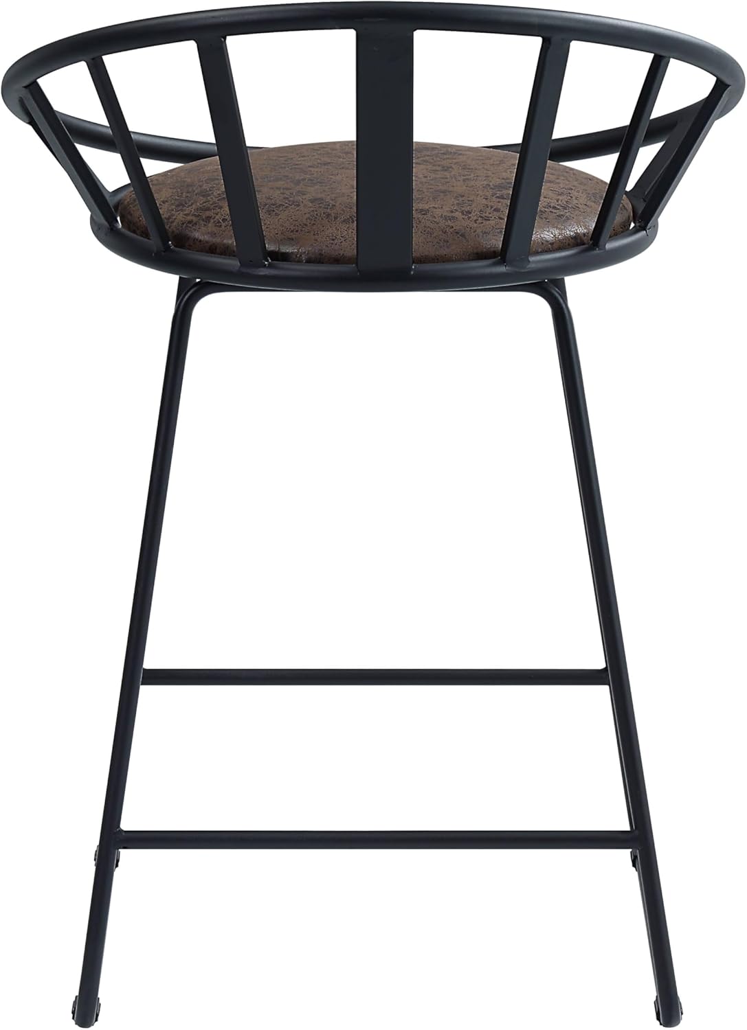Brown and Black Counter Height Chair with Sled Base (Set of 2)