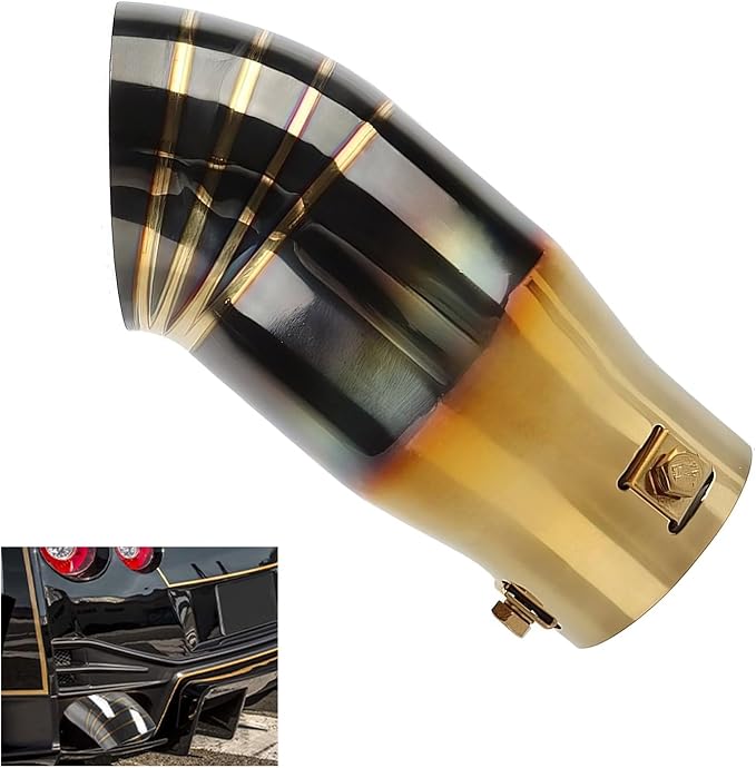 3 In Exhaust Tip Black 2.25 Inlet Dual Wall 4" Outlet 4.5" Long - Foto 14